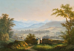 Dintorni delle rovine di Habsburg da Johann Caspar Rahn