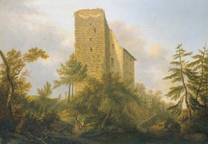 Dintorni delle rovine di Habsburg da Johann Caspar Rahn