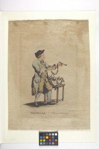 Wälsche Würste Kauft - Salami Italiani (incisione a mano colorata) da Johann Christian (after) Brand