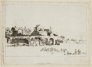 Paesaggio con capanne da Johann Christian Brand