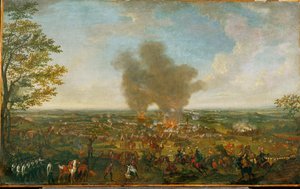 La battaglia di Hochkirch ... (dipinto su tela) da Johann Christian Brand