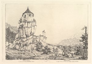 Paesaggio, Mariastein nel Tirolo, inizio XIX secolo da Johann Christian Erhard