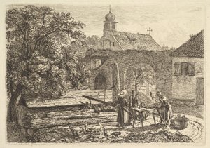 Lavandaia a un pozzo artesiano, 1817 da Johann Christian Erhard