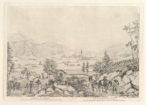 Paesaggio rurale, Radstadt am Tauren, inizio XIX secolo da Johann Christian Erhard