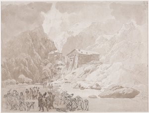 Passaggio dei soldati sul San Bernardo da Johann Christian Ernst Müller