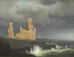La costa islandese, 1889 da Johann Christian Ezdorf
