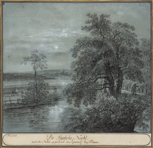 La notte infuocata disegnata dal vero a ReiseWitz presso Plauen