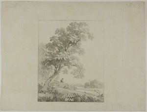 Paesaggio con un grande albero da Johann Christian Klengel