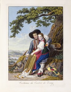 Costumi del Canton Zugo, 1819 da Johann Christian Reinhardt