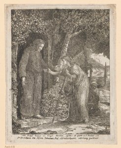 Illustrazione per la ballata di A.G. Bürger «Fratello Graurock e la pellegrina» da Johann Christian Reinhart