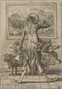 J C Reinhart Caricatura di Ludwig Schorn 1833 da Johann Christian Reinhart