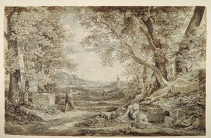 Paesaggio con monumenti antichi («L