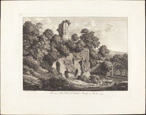 Rovine della villa di Ventidio Basso a Tivoli da Johann Christian Reinhart