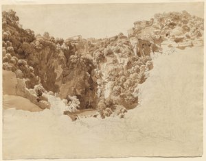 Tivoli e il Tempio della Sibilla sopra la gola dell