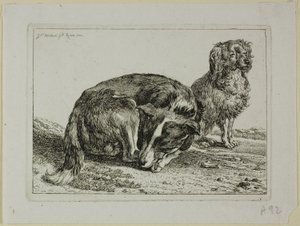 Due cani a riposo, da Die Zweite Thierfolge da Johann Christian Reinhart