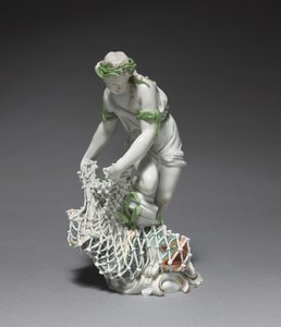 Pescatrice, fabbricata dalla Fabbrica di Porcellane di Ludwigsburg, Germania, c.1765