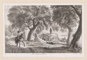 Barche ormeggiate presso un canale a Vienna da Johann Christoph Erhard