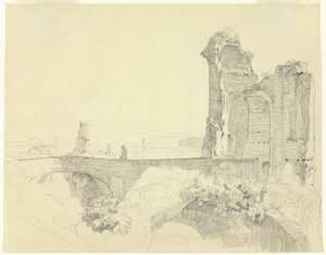 Ponte e torre in rovina