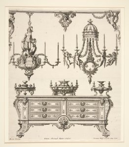 Foglio da Commodes et Lustres da Johann Christoph Hafner