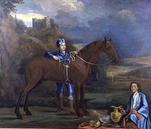 Ritratto di un Cavallo da Corsa e Fantino, c.1690