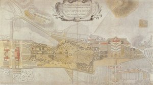 Piano del Parco Fredericiano di Sanssouci a Potsdam, 1772 da Johann David Schleuen