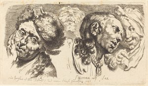 Quattro teste da Johann Eleazar Schenau