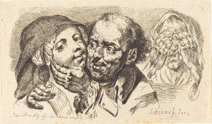 Giovane Donna Abbracciata da un Uomo Anziano da Johann Eleazar Schenau