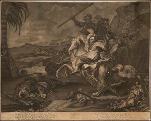 Ca. 1770 mezzatinta allegorica dell
