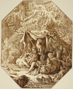 Il cacciatore audace, resistente in inverno da Johann Elias Ridinger