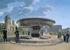 Il piatto di granito nel Lustgarten di Berlino, 1831 da Johann Erdmann Hummel