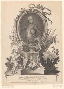 Ritratto di Carlo Guglielmo Ferdinando di Brunswick-Wolfenbüttel da Johann Esaias Nilson