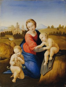 Madonna con bambino e San Giovannino da Johann Evangelist Scheffer von Leonhardshoff
