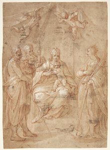 Madonna con il bambino accanto