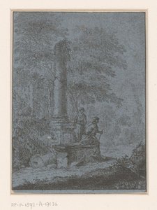 Paesaggio con rovine e due figure da Johann Friedrich Alexander Thiele