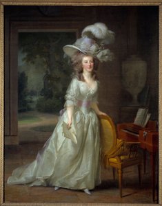 Ritratto a figura intera di Federica Luisa Guglielmina, principessa di Orange Nassau da Johann Friedrich August Tischbein