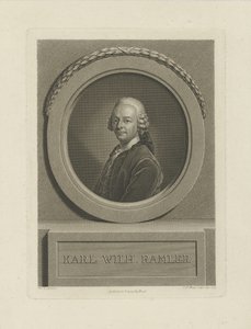Ritratto di Karl Wilhelm Ramler da Johann Friedrich Bause