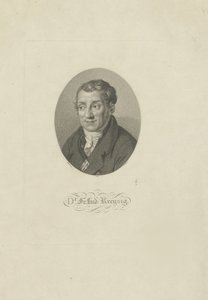 Ritratto di Friedrich Ludwig Kreysig 1770-1839, 1826 da Johann Friedrich Bolt