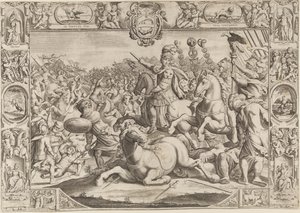 Allegoria su Urbano VIII, Papa (Maffeo Barberini 1623-1644) da Johann Friedrich Greuter