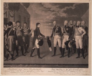 Incontro di Tilsit dei tre monarchi nel luglio 1807 da Johann Friedrich Jügel