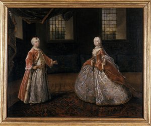 Ritratto del Duca Friedrich III di Sassonia-Gotha-Altenburg e della Duchessa Luise-Dorothee, 1760 da Johann Friedrich Loeber