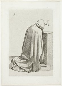 Pellegrino inginocchiato con croce e libro da Johann Friedrich Overbeck