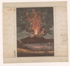 Eruzione di un vulcano da Johann Friedrich Wizani