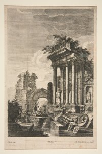 Capriccio con rovine romane