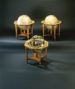 Un raro triplo globo del XVIII secolo, Norimberga da Johann Georg Klinger