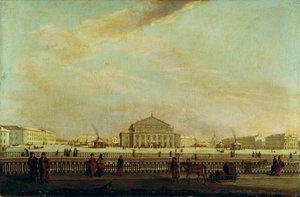 Il Teatro Imperiale Bolshoi Kamenny di San Pietroburgo da Johann Georg Mayr