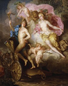 Il Trionfo di Venere e Cupido con il Carro di Cupido da Johann Georg Platzer