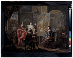 Lo studio del pittore da Johann Georg Platzer