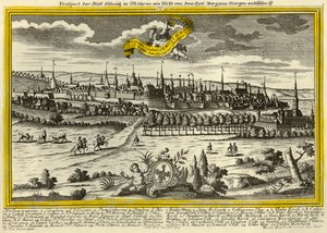 Olomouc, c. 1740 da Johann Georg Ringlin