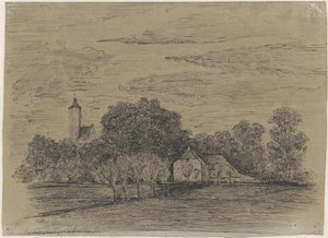 Paesaggio con fattoria e torre