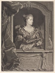 Elizabeth de Gouy, moglie di Hyacinthe Rigaud da Johann Georg Wille after Hyacinthe Rigaud